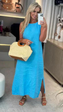 Vestido Midi em Linho